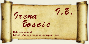 Irena Boščić vizit kartica
